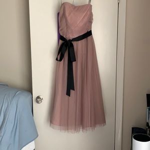 Alfred Angelo strapless tea length gown